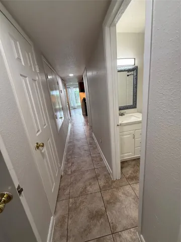 a view of a hallway with a hallway