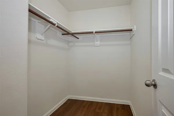 a view of small space with racks on the wall