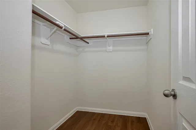 a view of small space with racks on the wall