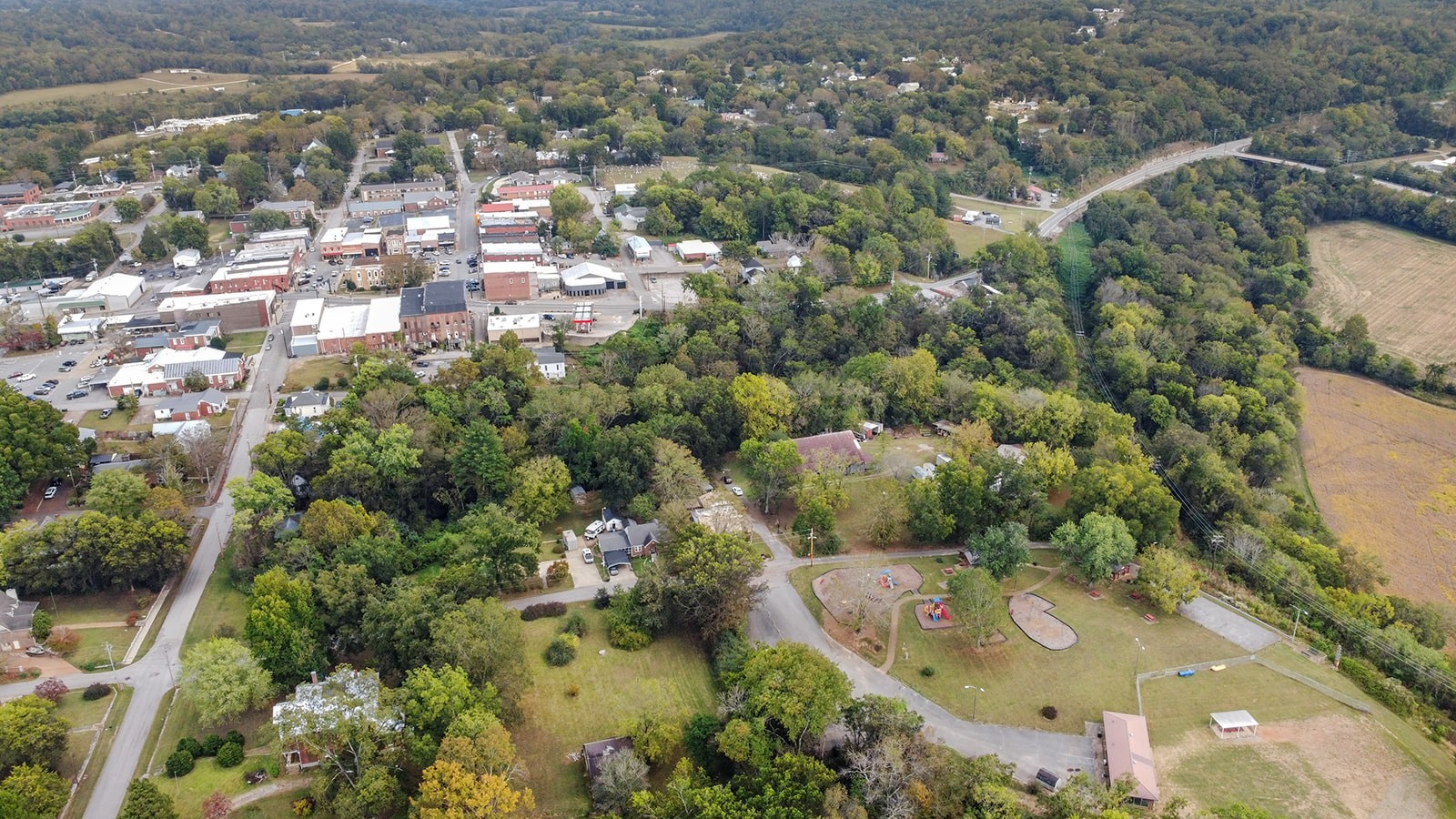 105 Webb Street Centerville, TN 37033 - Photo 8 of 35 an aerial view of a house with a yard