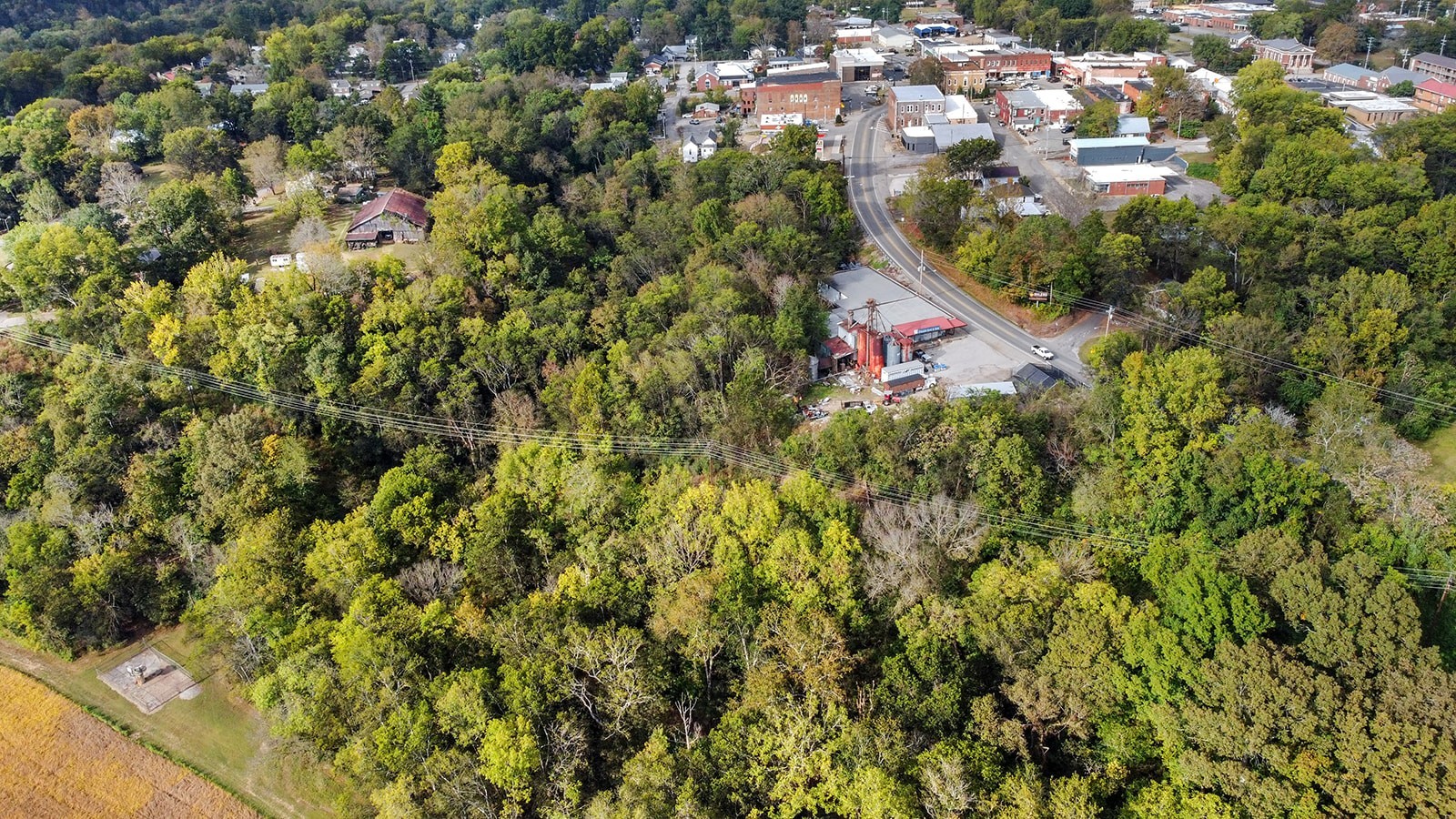 105 Webb Street Centerville, TN 37033 - Photo 10 of 35 an aerial view of residential house with green space and trees all around