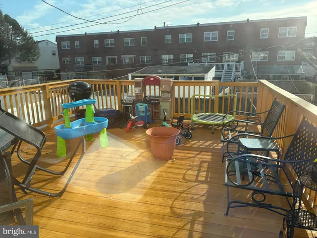 a view of a balcony with chairs
