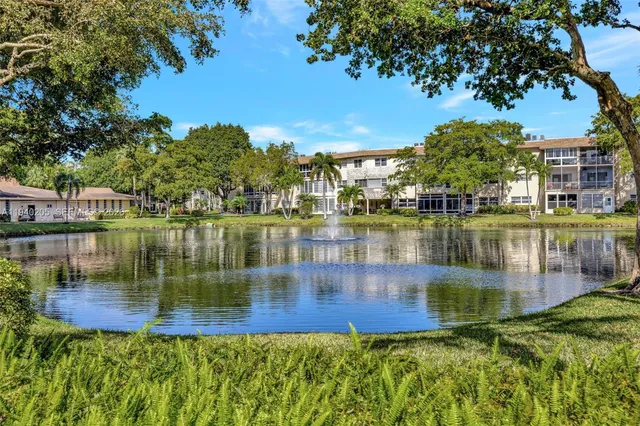 a view of a lake with houses