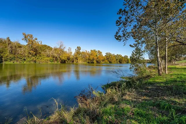 a view of a lake with outdoor space