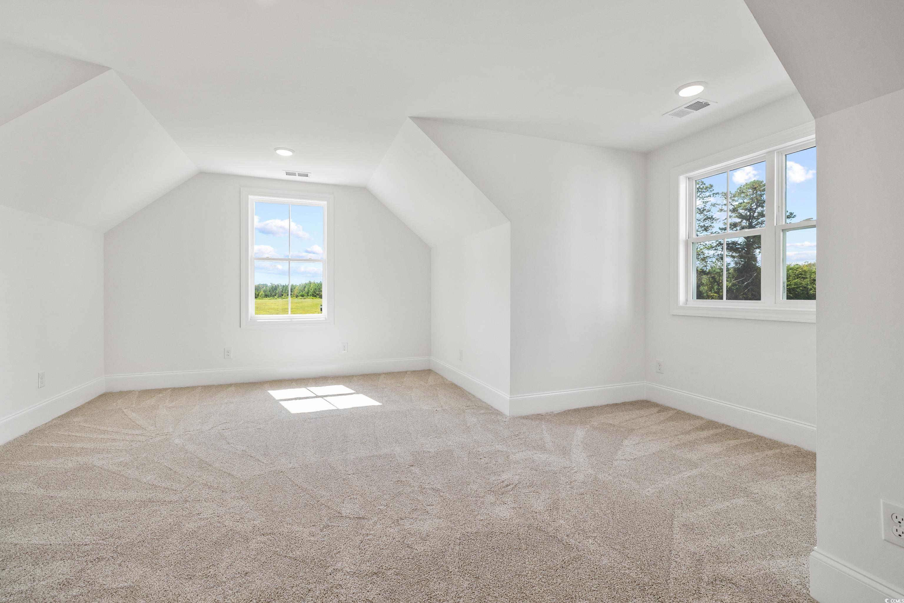 346 Ridge Road Galivants Ferry, SC 29544 - Photo 22 of 28 Bonus room featuring vaulted ceiling and light carpet