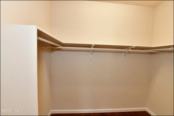 a view of a chandelier in big room