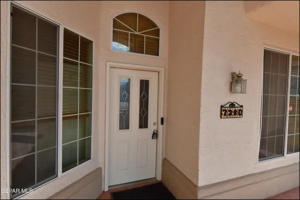 a view of front door