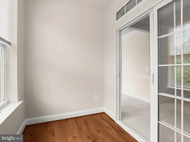 an empty room with a window