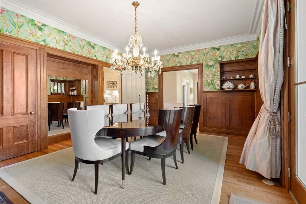 699 Boston Post Road Weston, MA 02493 - Photo 10 of 41 a view of a dining room with furniture window and wooden floor