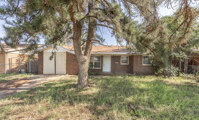 a house that has a tree in front of it