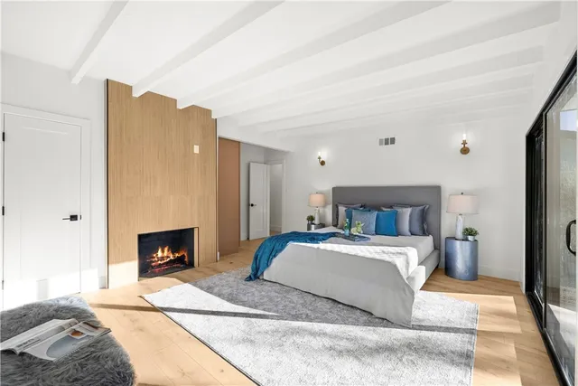 a view of a bench in the garden