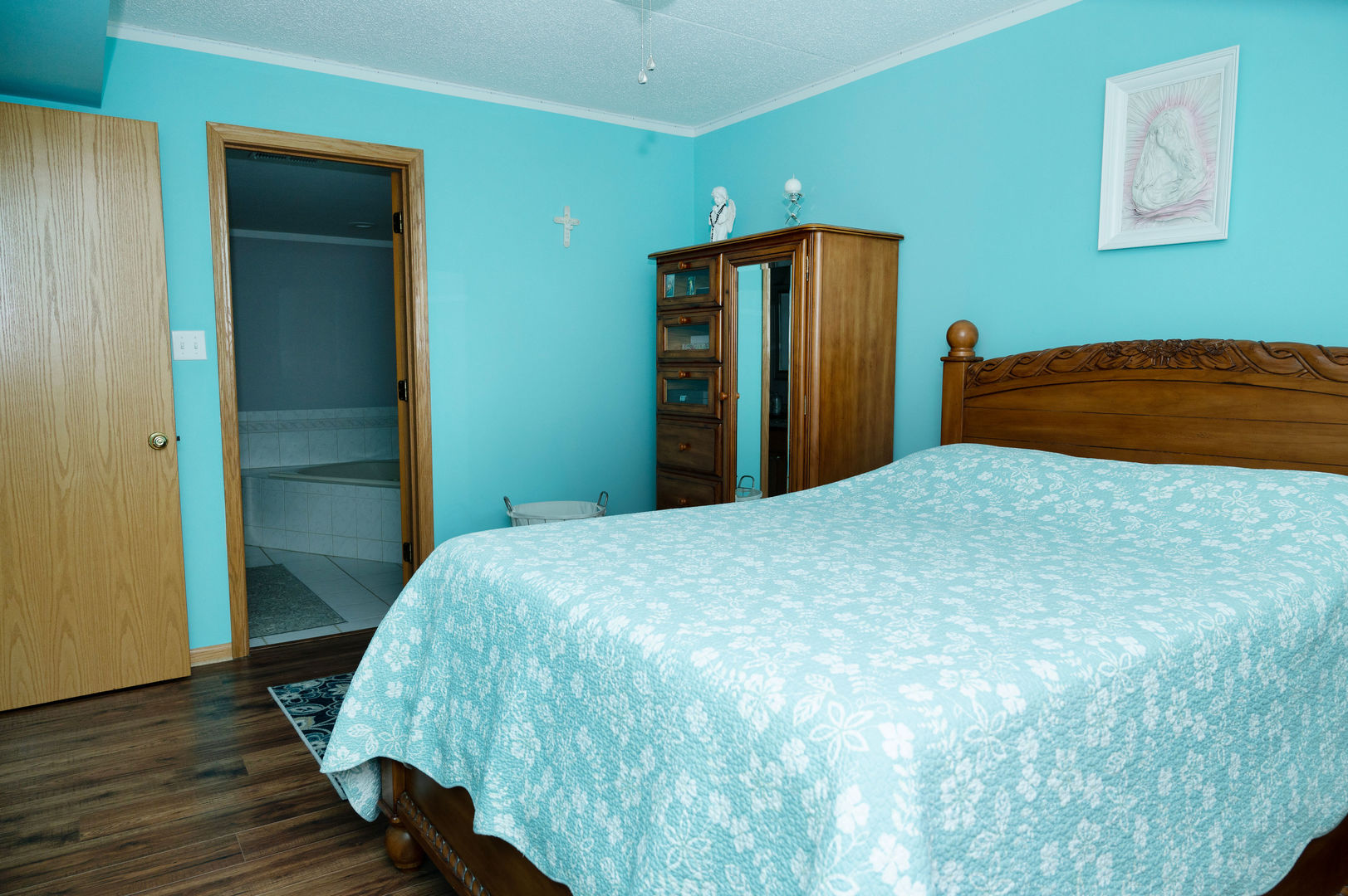 18124 Rita Road, Unit 2C Tinley Park, IL 60477 - Photo 14 of 23 a bedroom with a bed and wooden floor