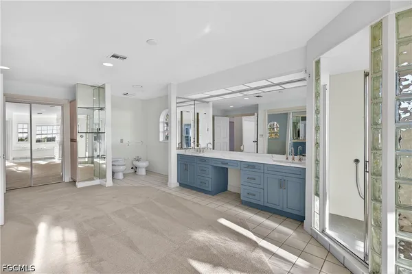 a view of staircase with a large window