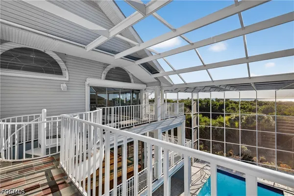 a view of a balcony