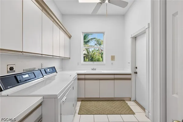 a view of a building with a garden and plants