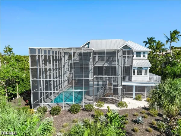 a view of balcony with door
