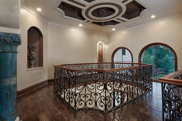 a view of entryway with a wooden floor