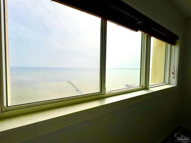 a view of a large window with an outdoor space