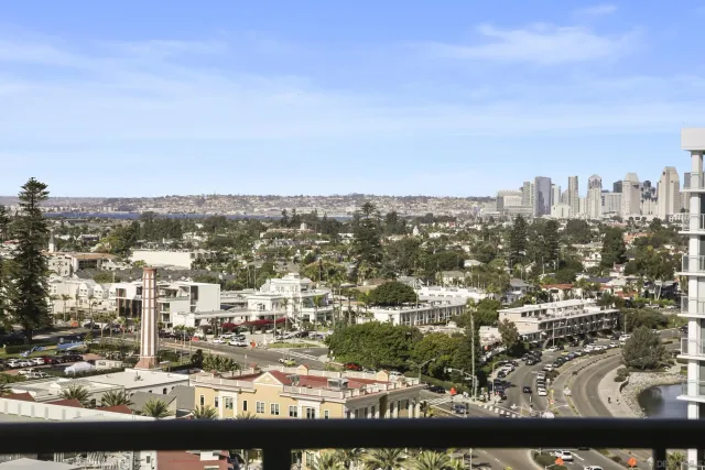 an aerial view of residential building and trees