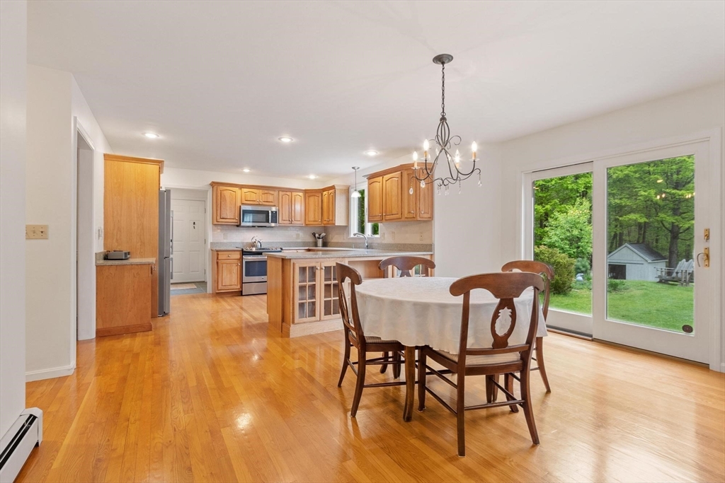 94 Turner Road Townsend, MA 01469 - Photo 12 of 42 a view of a dining room with furniture window and wooden floor