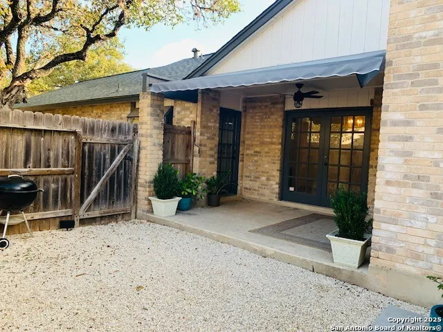 a view of wooden house