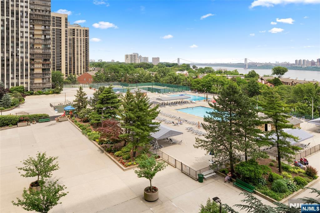 200 Winston Drive, Unit 508 Cliffside Park, NJ 07010 - Photo 24 of 25 a view of a lake with a yard