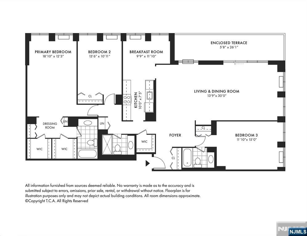 200 Winston Drive, Unit 508 Cliffside Park, NJ 07010 - Photo 3 of 25 a black and white photo of a open area