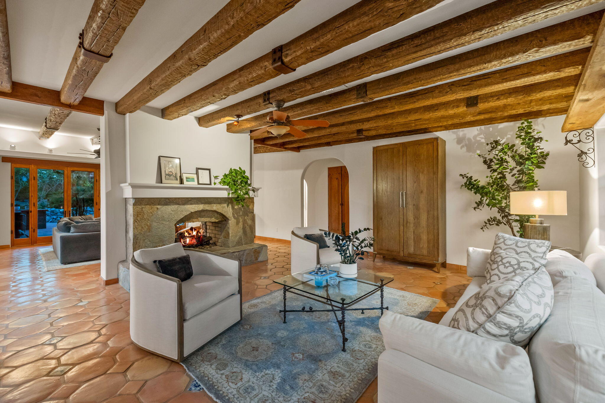 71429 Mirage Road Rancho Mirage, CA 92270 - Photo 24 of 65 a living room with furniture and a fireplace