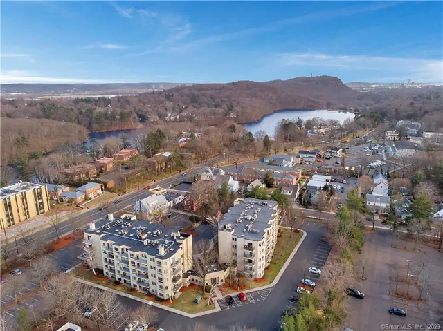 an aerial view of a city