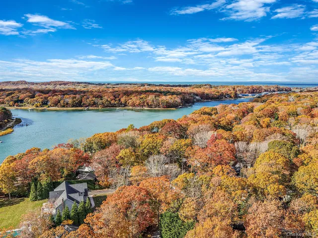 a view of a lake with outdoor space