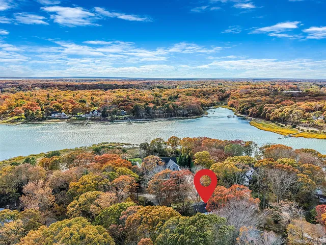 a view of an ocean and city