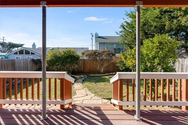 a view of balcony with deck