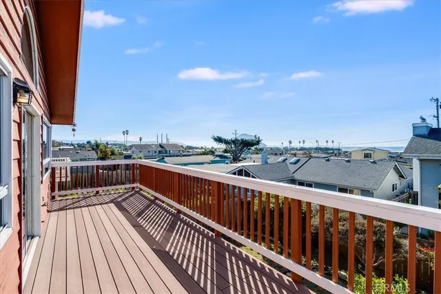 a view of city from a balcony