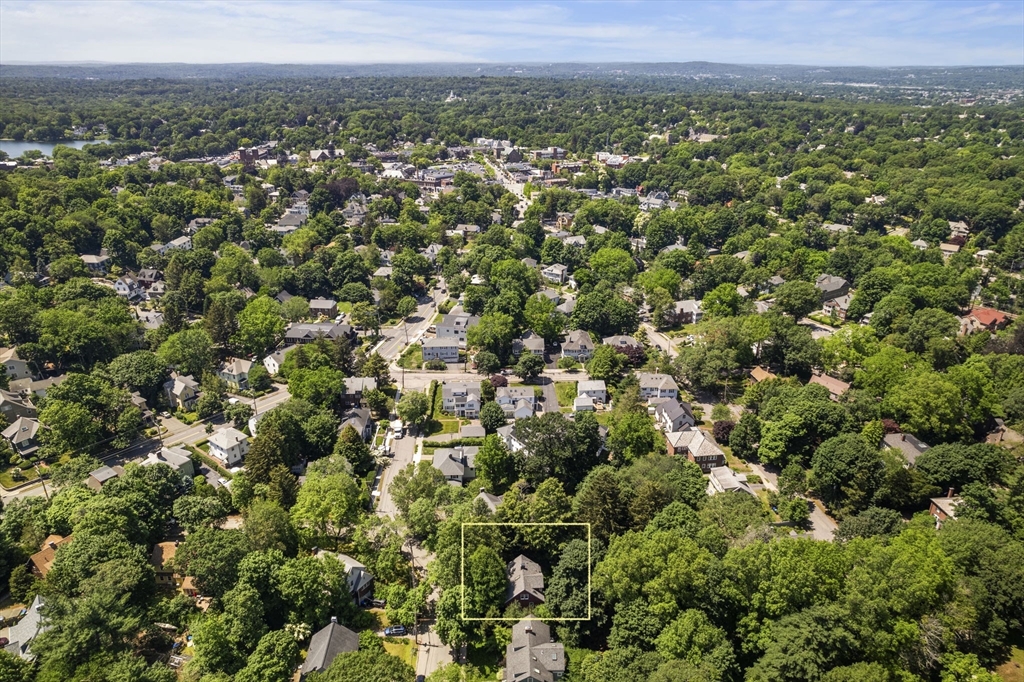34 Westminster Road Newton, MA 02459 - Photo 35 of 40 an aerial view of a houses with a yard and mountain