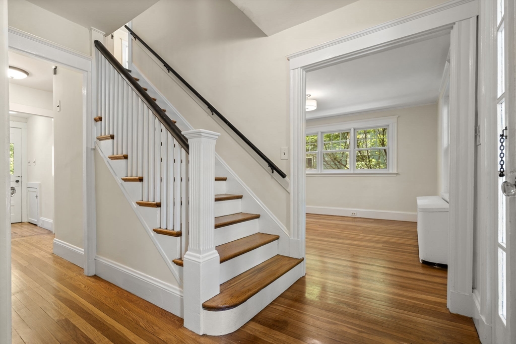 34 Westminster Road Newton, MA 02459 - Photo 4 of 40 a view of entryway and hall with wooden floor