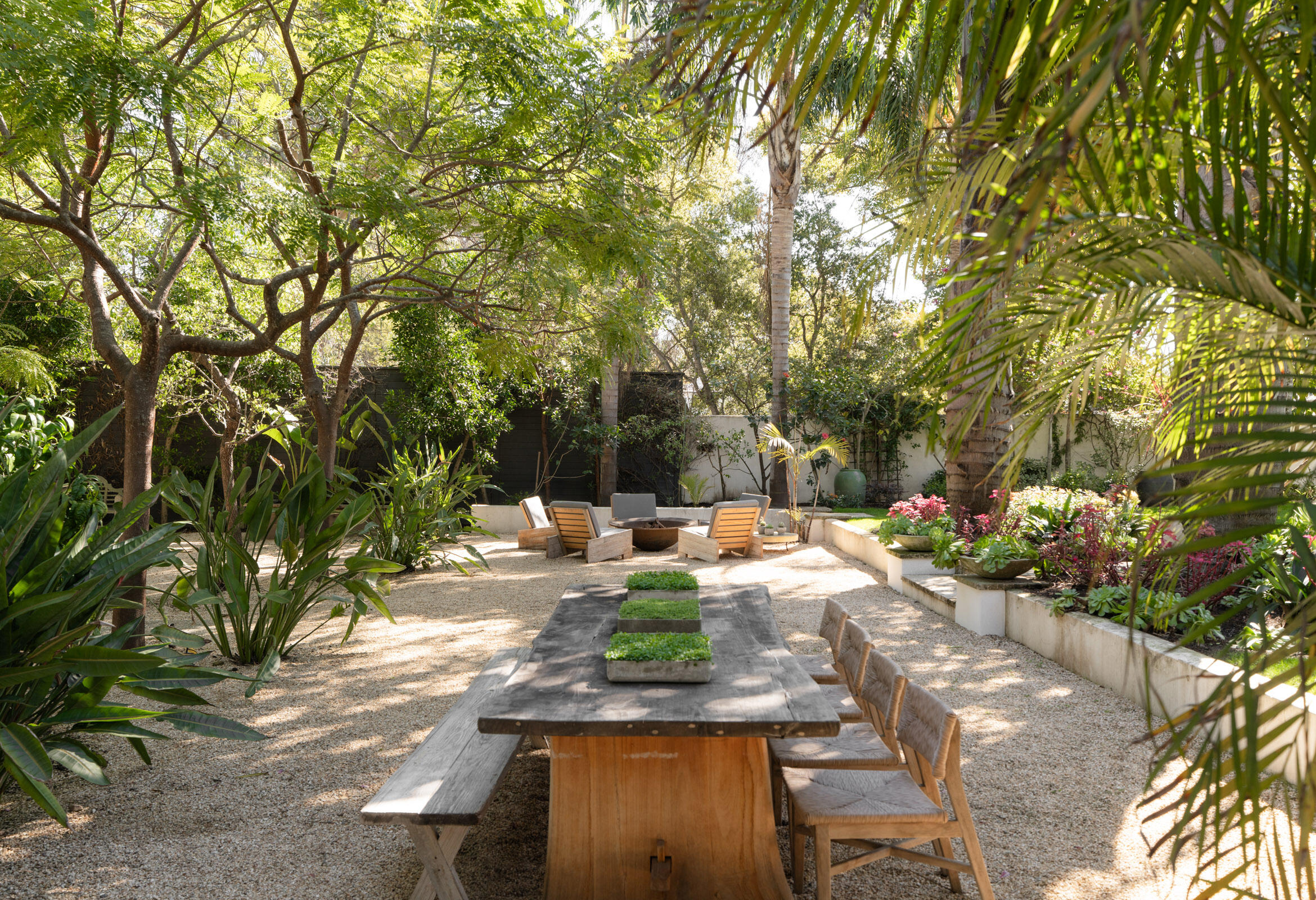 1134 Hill Road Montecito, CA 93108 - Photo 21 of 25 a view of yard with patio a fire pit and furniture