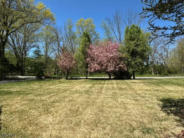 a view of a pool with a yard