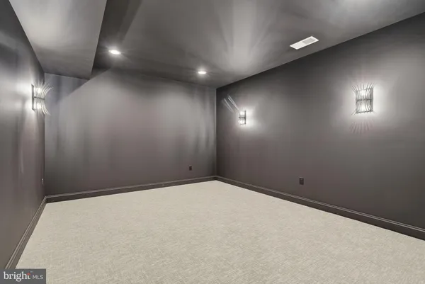 an empty room with a space