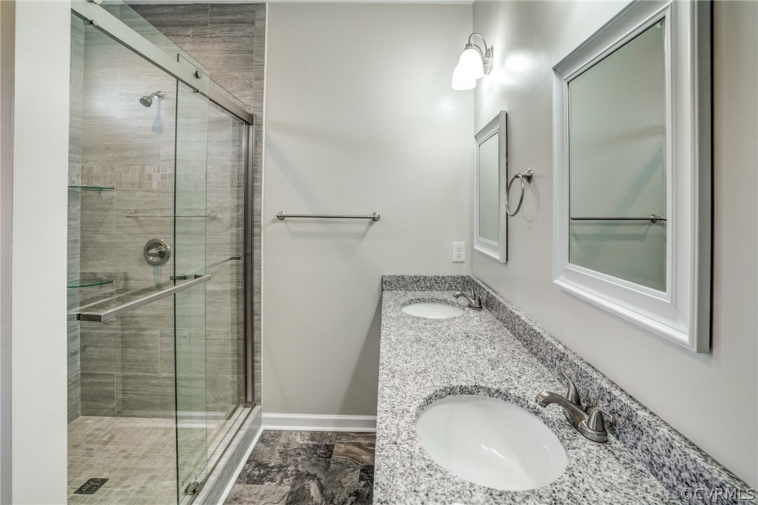 9421 Crumps Mill Road Quinton, VA 23141 - Photo 10 of 25 Luxury Tile Shower with Glass Enclosure, Dual Vani