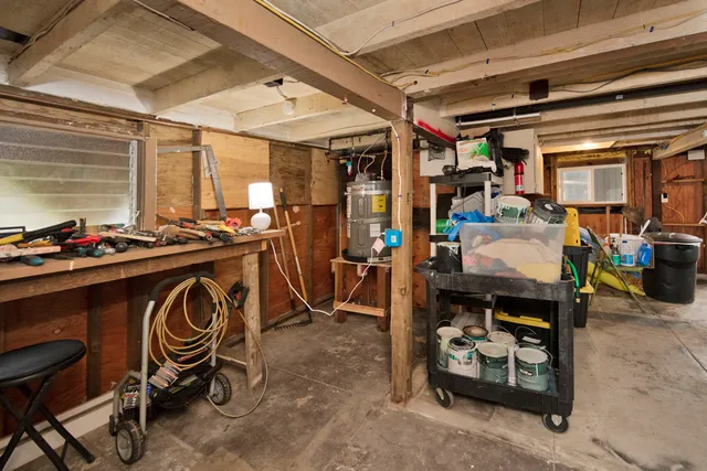 a view of storage and utility room