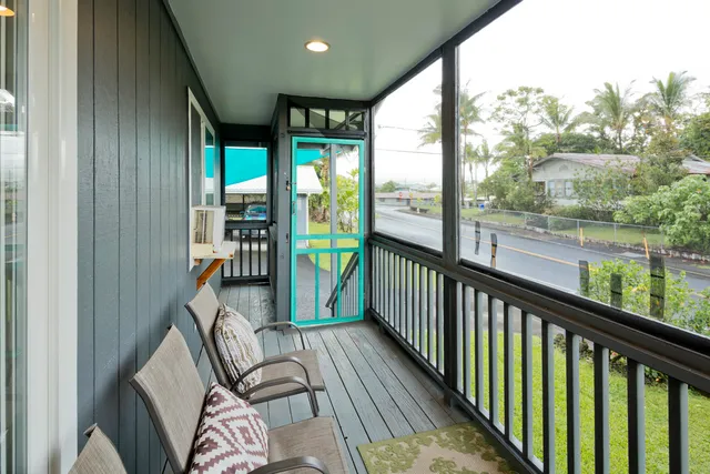a view of a city from a balcony
