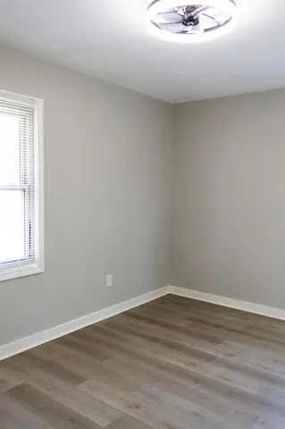an empty room with a window