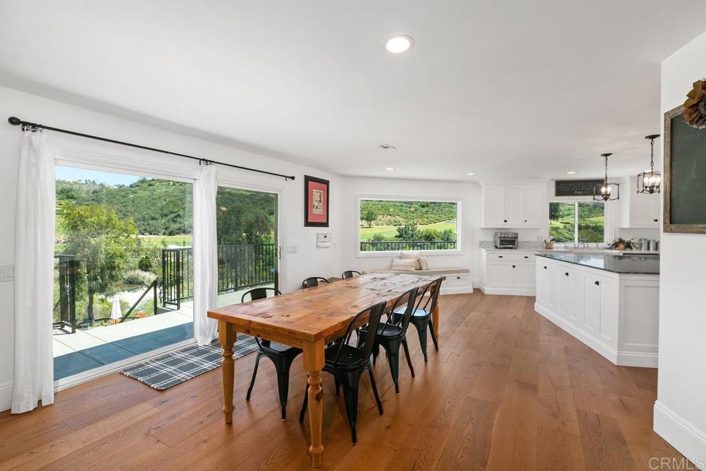 7880 Calle Dos Lagos Rancho Santa Fe, CA 92067 - Photo 10 of 44 a view of a dining room with furniture window and wooden floor