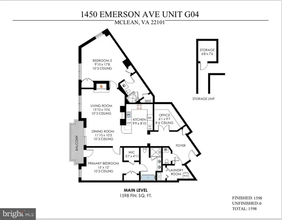 $1,000,000 | 1450 Emerson Avenue, Unit G044, McLean, VA 22101