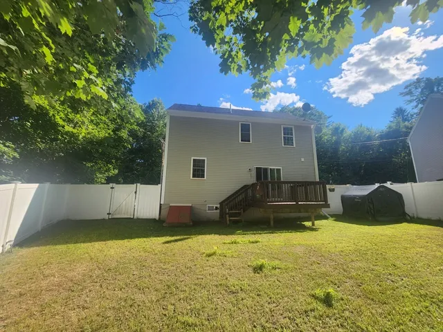 a view of a backyard with a garden