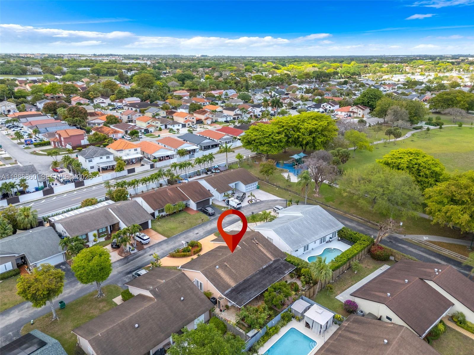 10021 Southwest 145th Place Miami, FL 33186 - Photo 37 of 44 an aerial view of residential houses with outdoor space