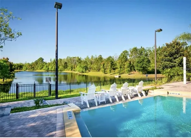 a view of a building with a garden