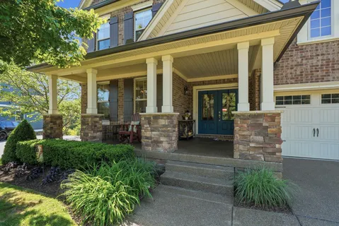 front view of a house with a porch