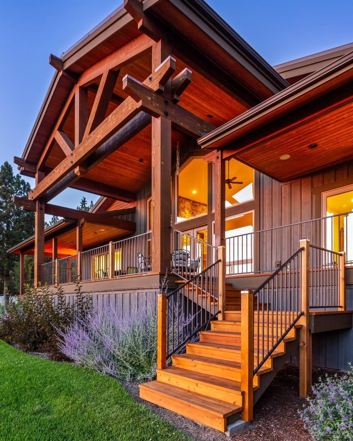 60705 Billadeau Road Bend, OR 97702 - Photo 23 of 25 Rear deck stairway to large yard and Cas