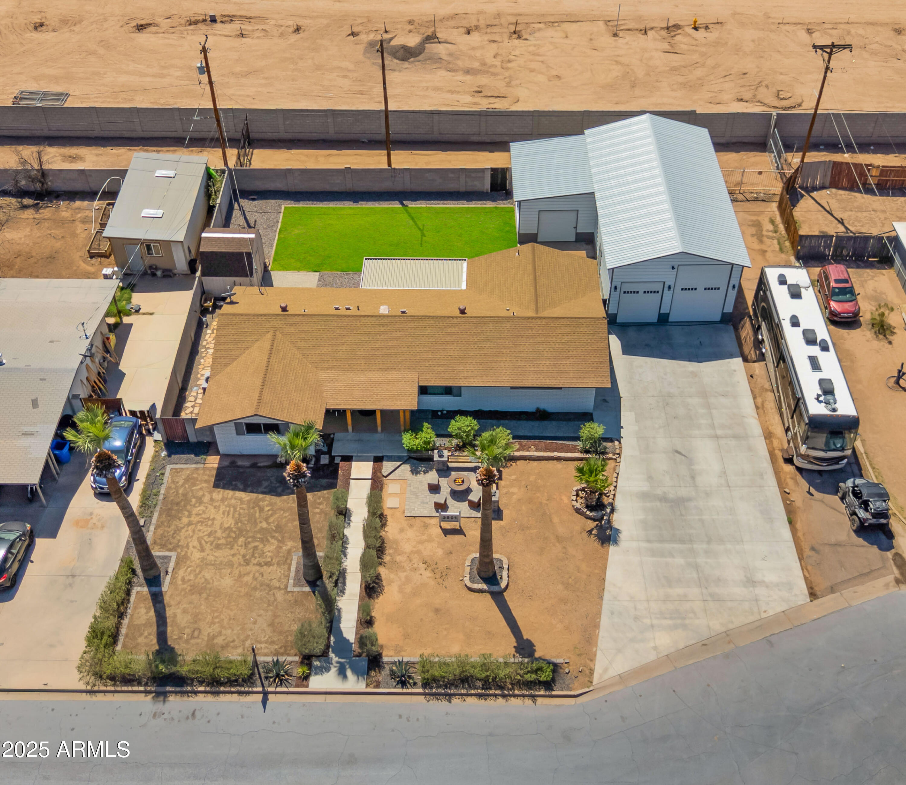 3501 East Coronado Road Phoenix, AZ 85008 - Photo 11 of 57 an aerial view of a house with a garden and plants